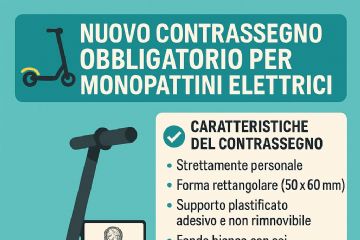 Nuovo contrassegno obbligatorio per monopattini elettrici